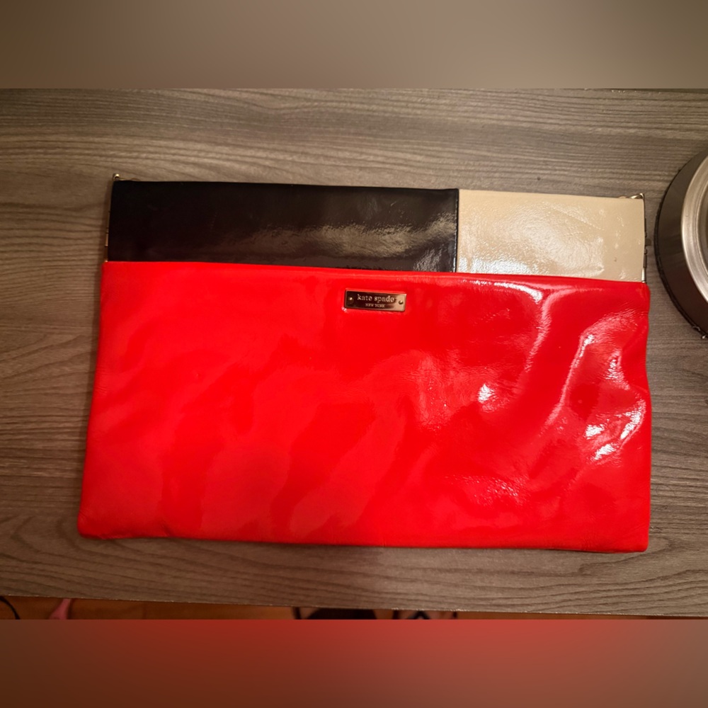 Kate Spade Red and Black Clutch